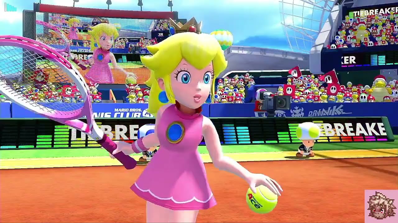 マリオテニスエース　ヘイホーVSピーチ