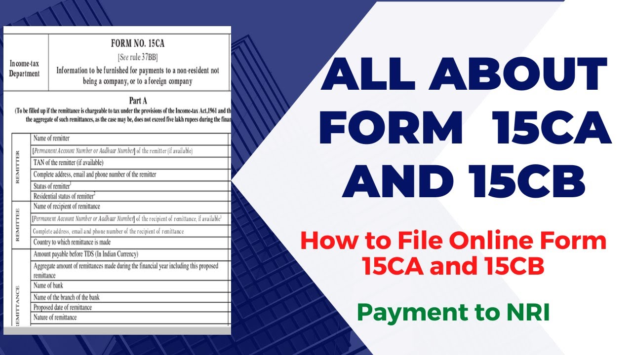 Form 15CA and Form 15CB| How to file form 15CA and 15CB online| @CAShwetaJain02