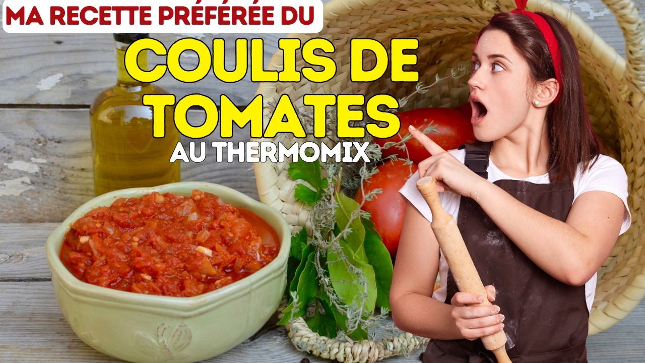 Recette facile et rapide du  COULIS DE TOMATES AU THERMOMIX ou sauce tomates