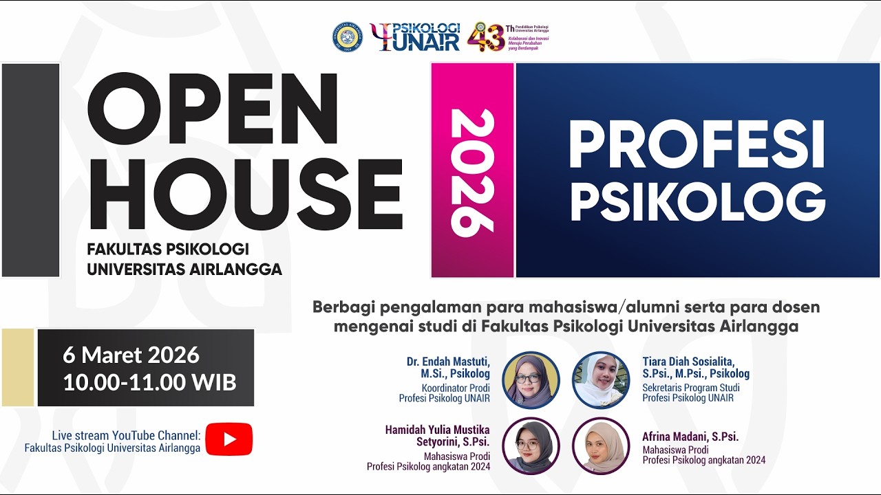 Open House 2026 Prodi Profesi Psikolog UNAIR