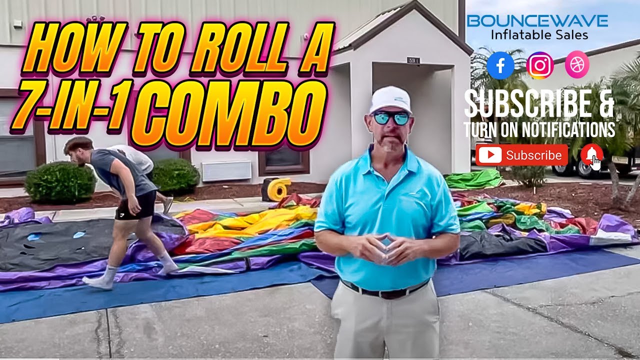 How To Roll A Combo Bounce House Water Slide Combo