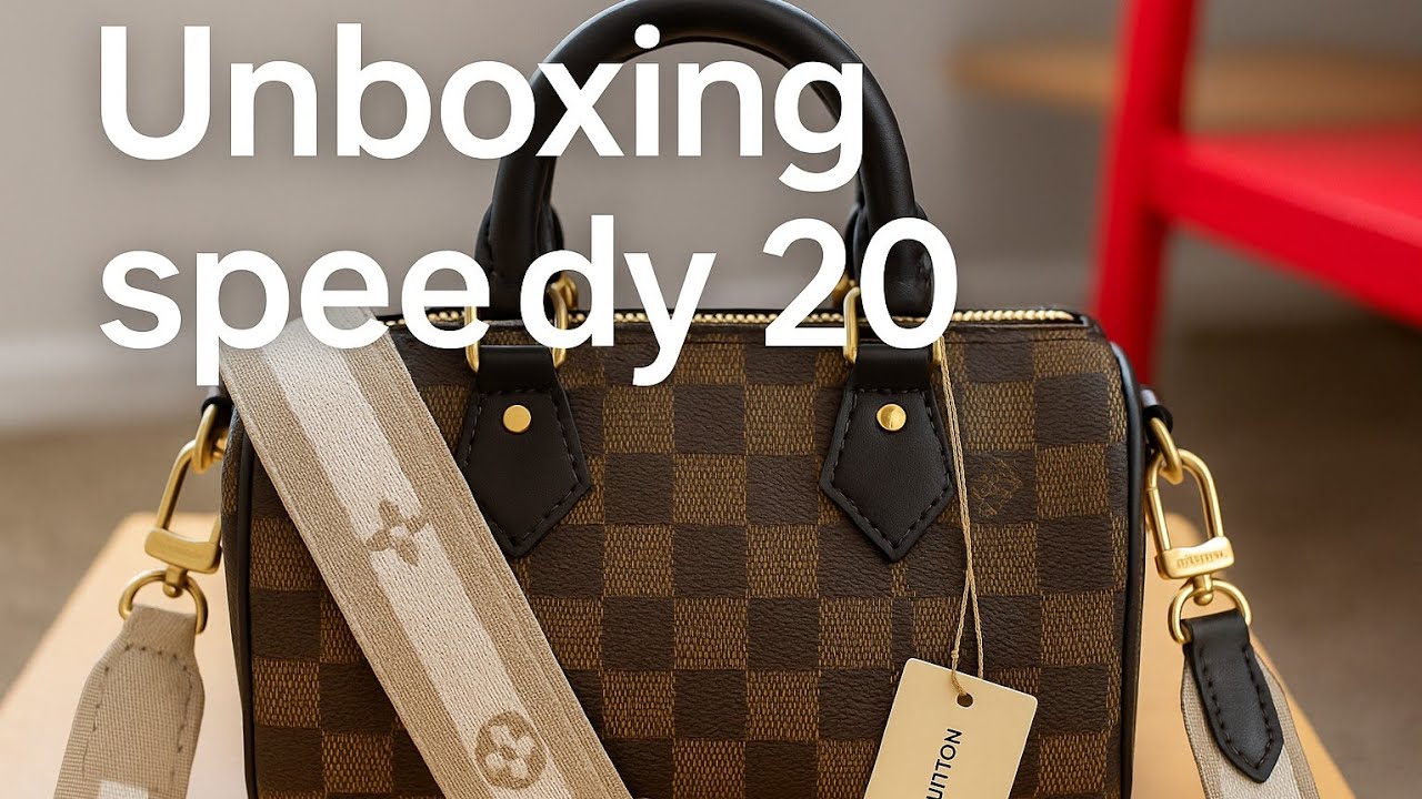 Unboxing Speedy 20 Damier Ebene/Louis Vuitton Iconic Speedy 20 Damier Ebene Bag #luxurybag #speedy20