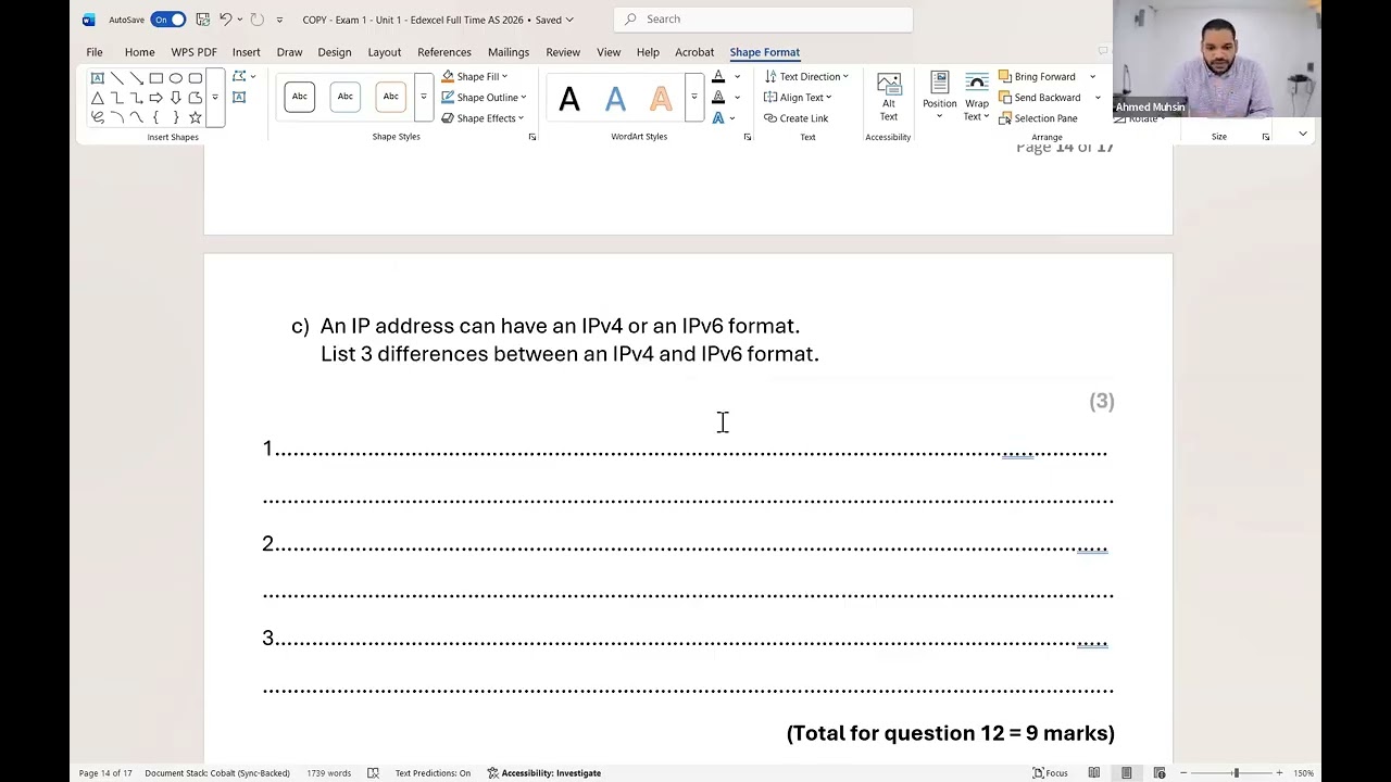 Lesson 33 – Unit 1 – Topic 4 - Edexcel IAL IT (Preparing for 2026 Exams)