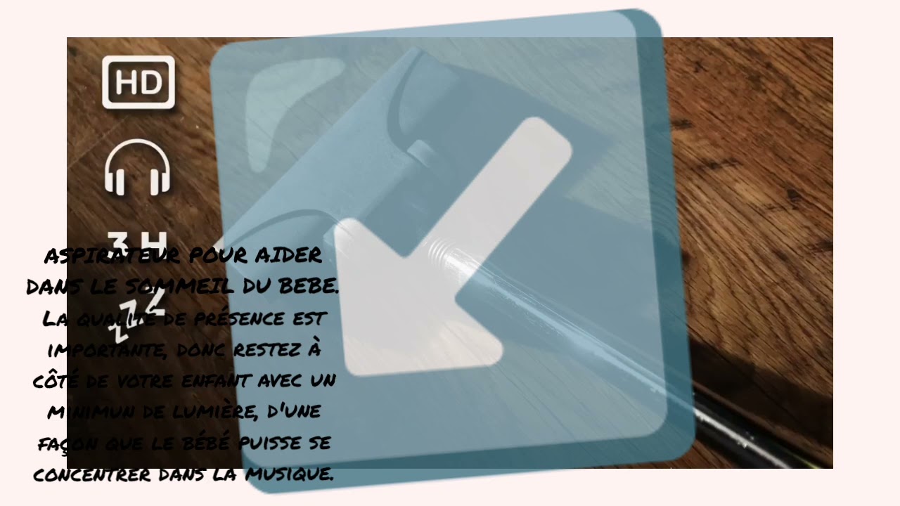 BRUIT BLANC ASPIRATEUR pour faire le bébé dormir en 5 minutes
