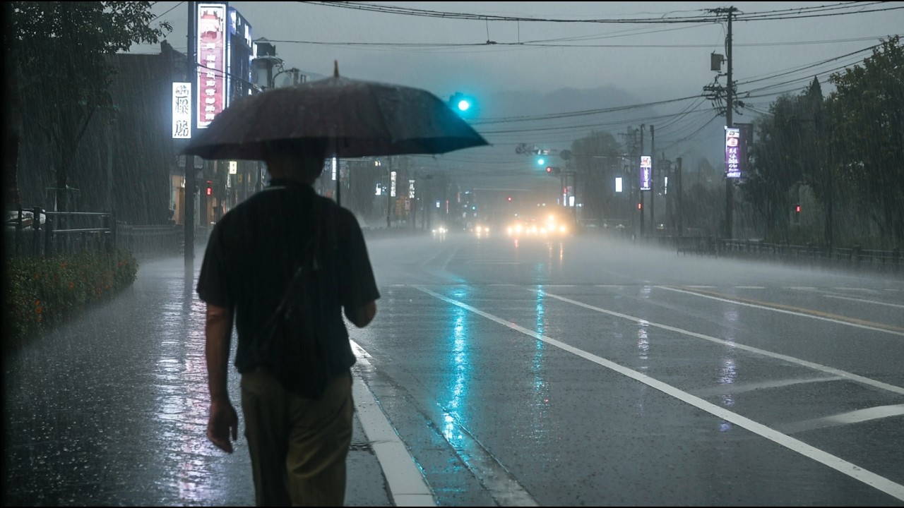 Kill the Brain Fog with a Heavy Rain Walk. Relaxing Sound for Sleep Meditation. White Noise Tinnitus