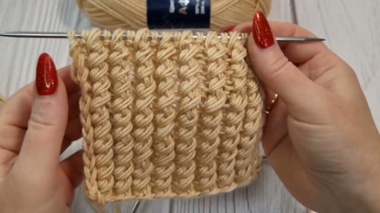 Красивый узор спицами! Подробный мастер-класс 🧶 