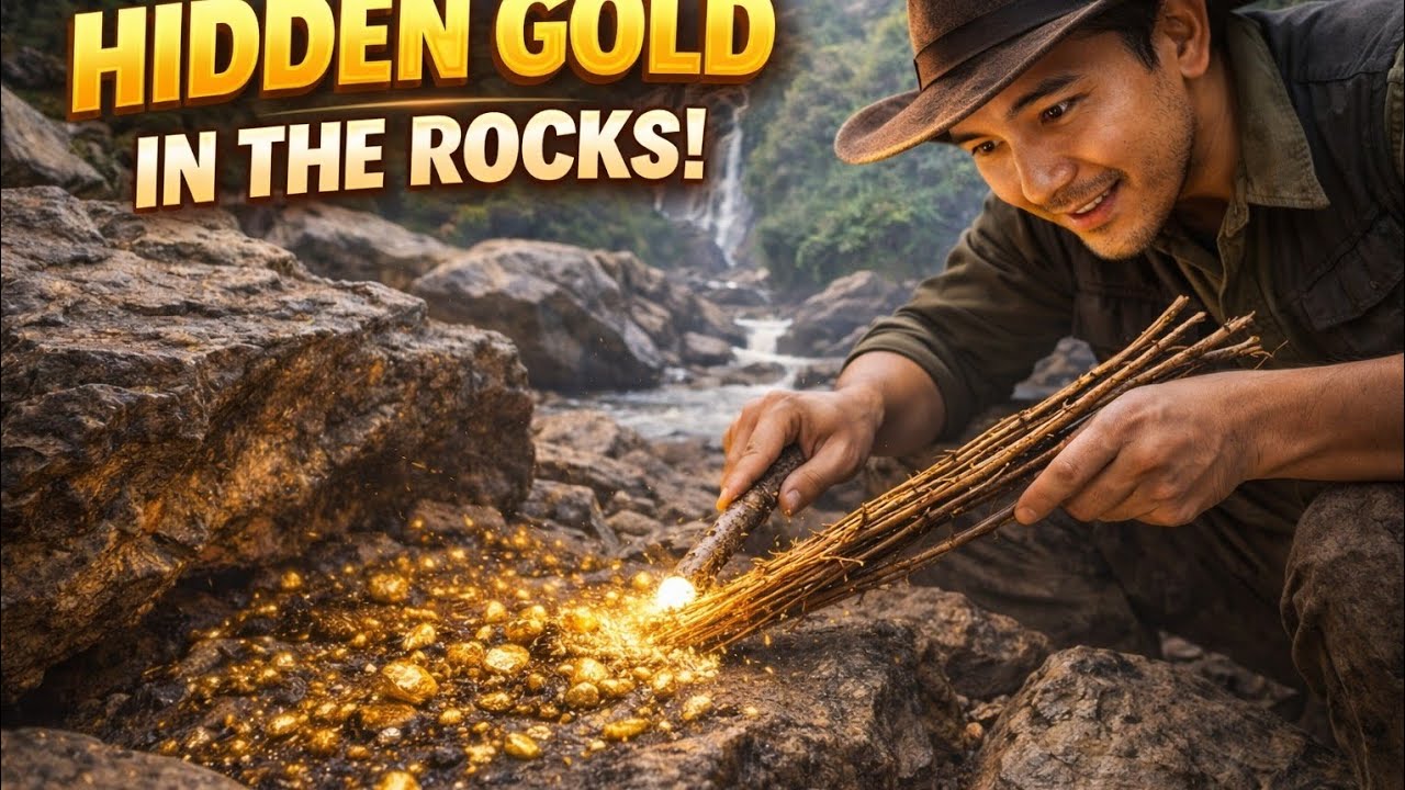 I FOUND REAL GOLD INSIDE THIS ROCK!