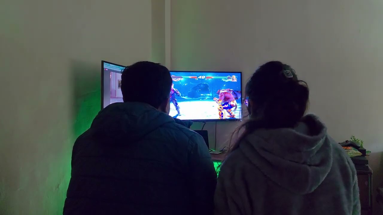 Tekken 7 on PS4 with my wife. She is a quick learner... 