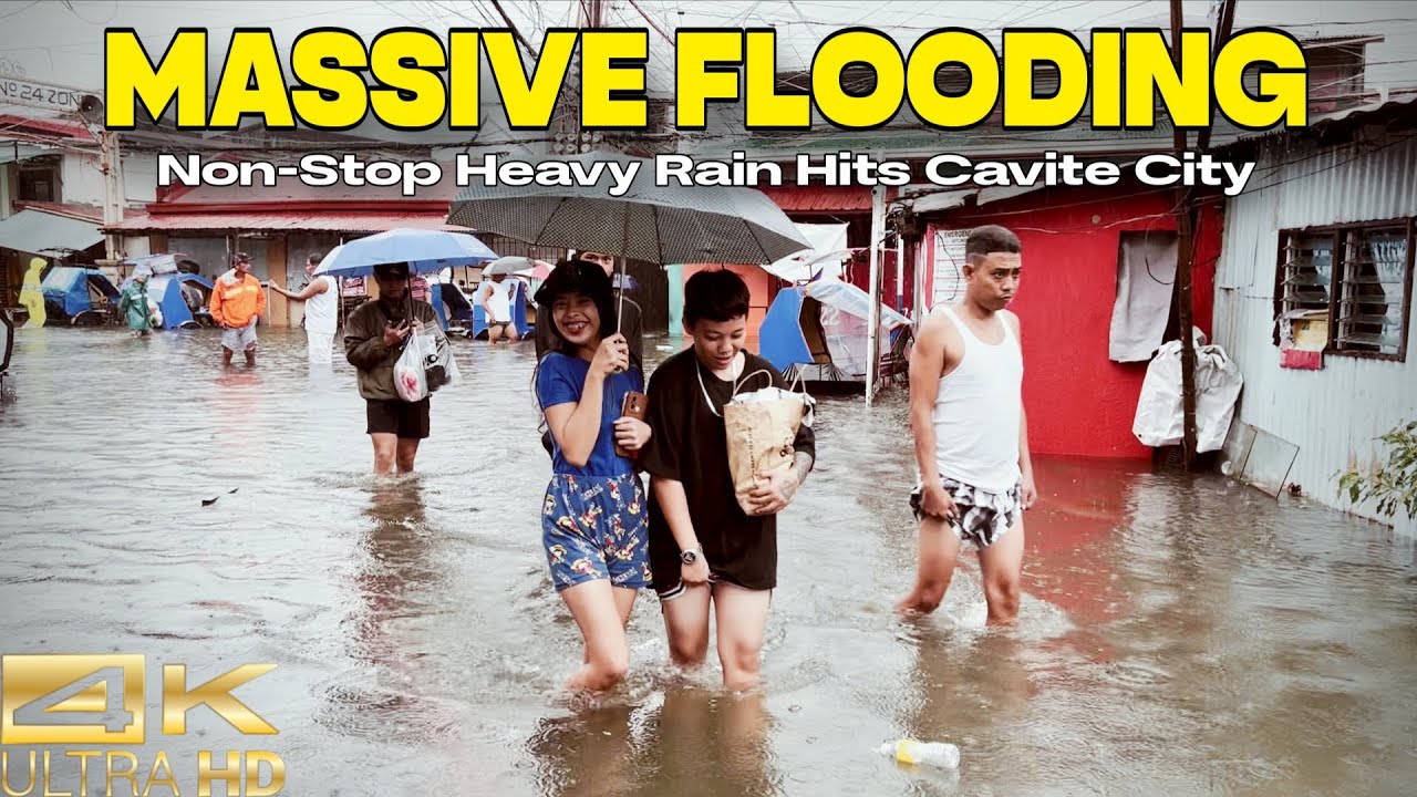 Shocking Massive Floods & Heavy Rain Hits Cavite City Philippines [4K] 🇵🇭