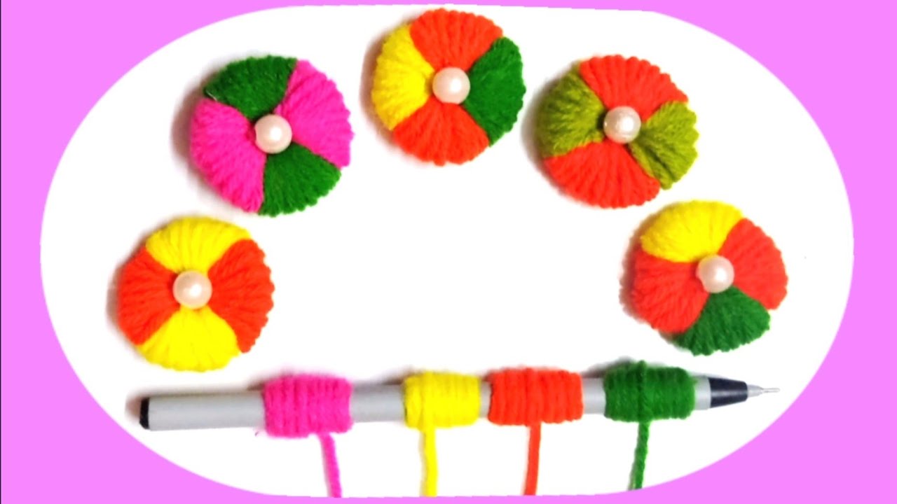 It's so Beautiful 🌷🌹 Superb Flower Making Idea with Wool - Hand Embroidery Amazing Flower Design