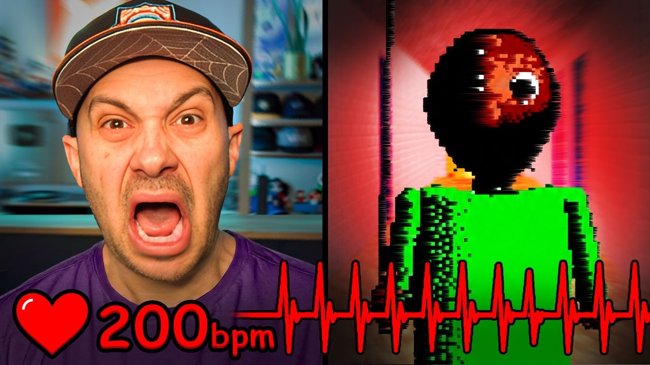 Scariest Baldi Mod Using a Heartrate Monitor!