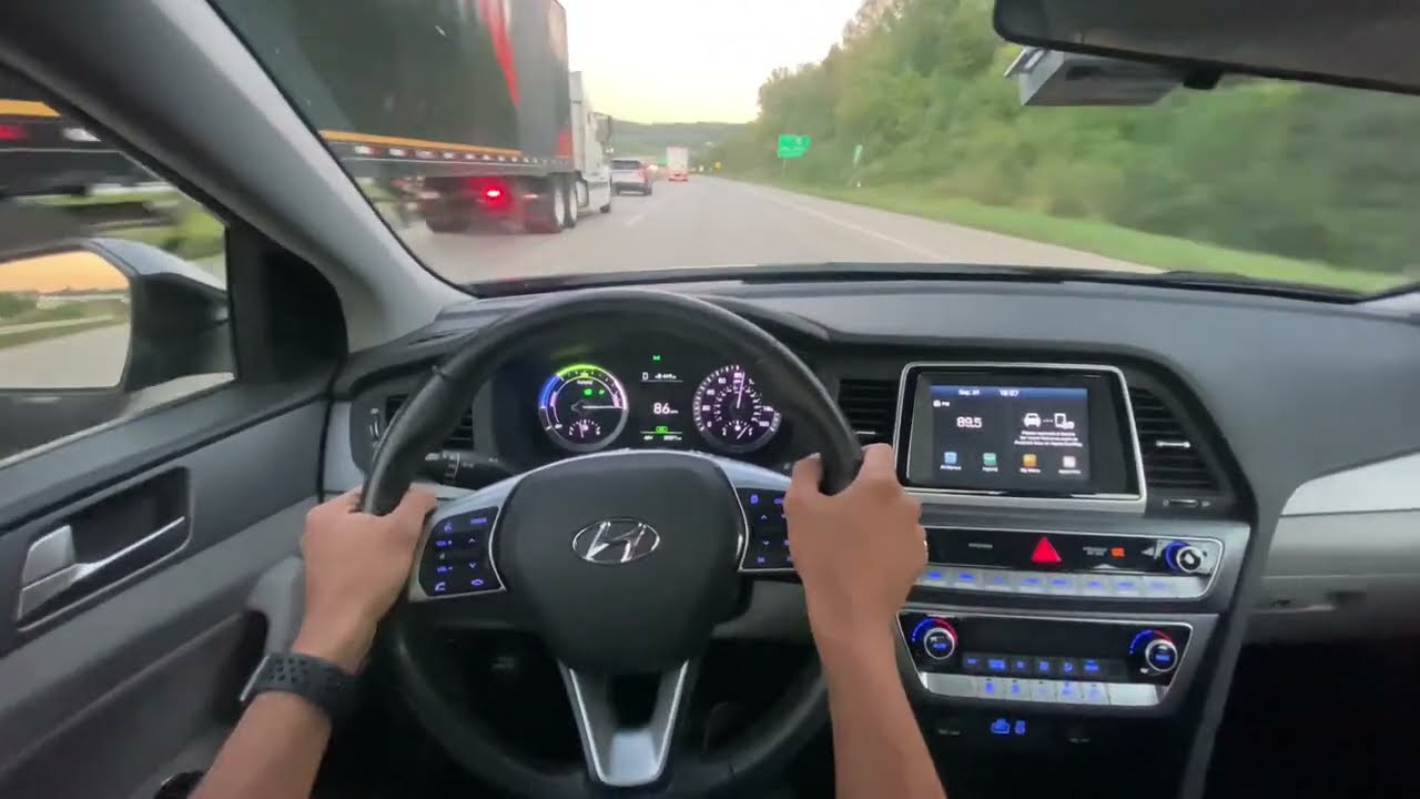 تجربة هيونداي سوناتا 2019 هايبرد بدون شرح Sonata Hybrid POV