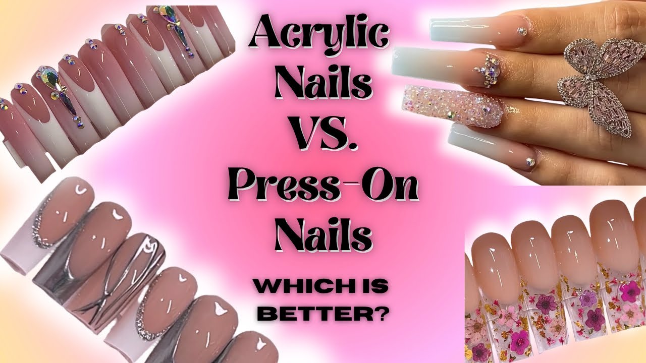Lets chat 💬Acrylic nails vs. Press-on nails 💅🏼+ Dried Flower encapsulation tutorial using only gel!