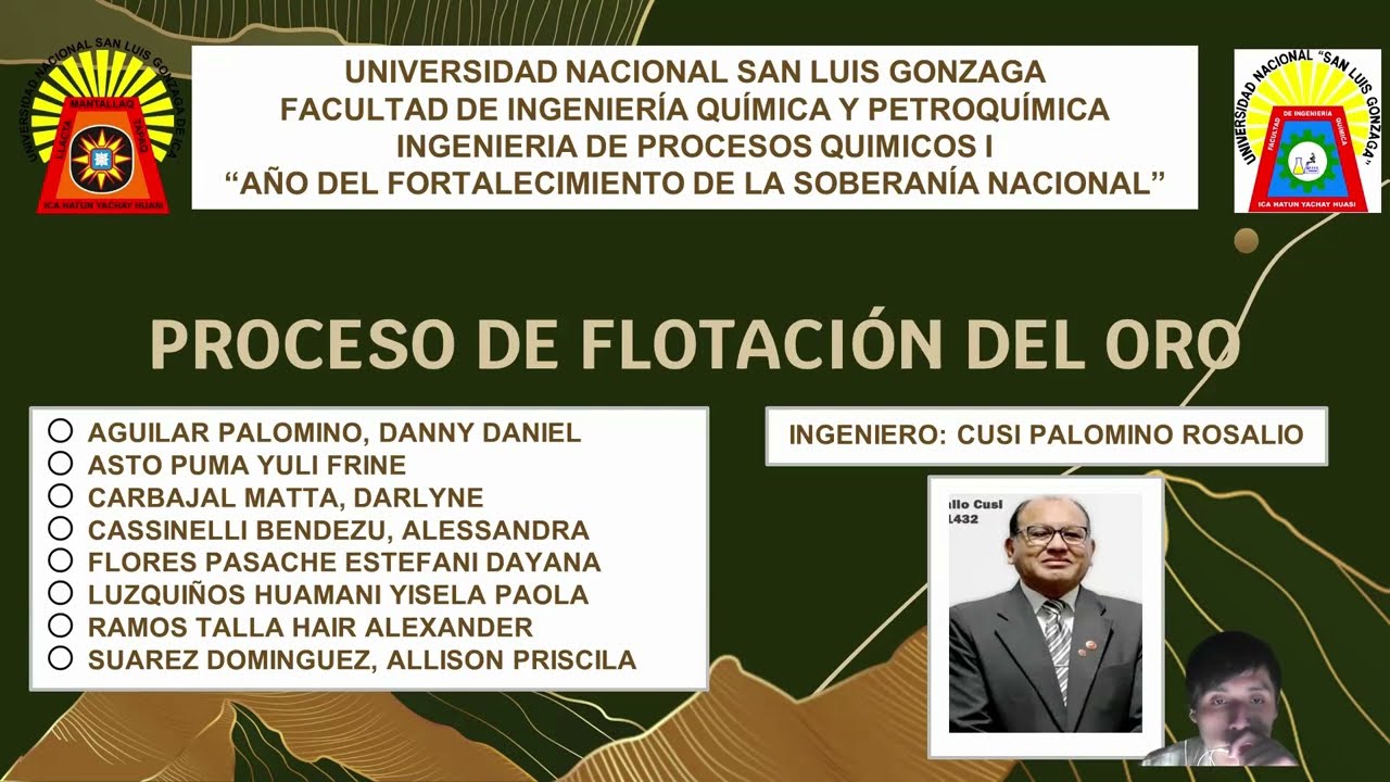 PROCESO DE FLOTACIÓN DEL ORO