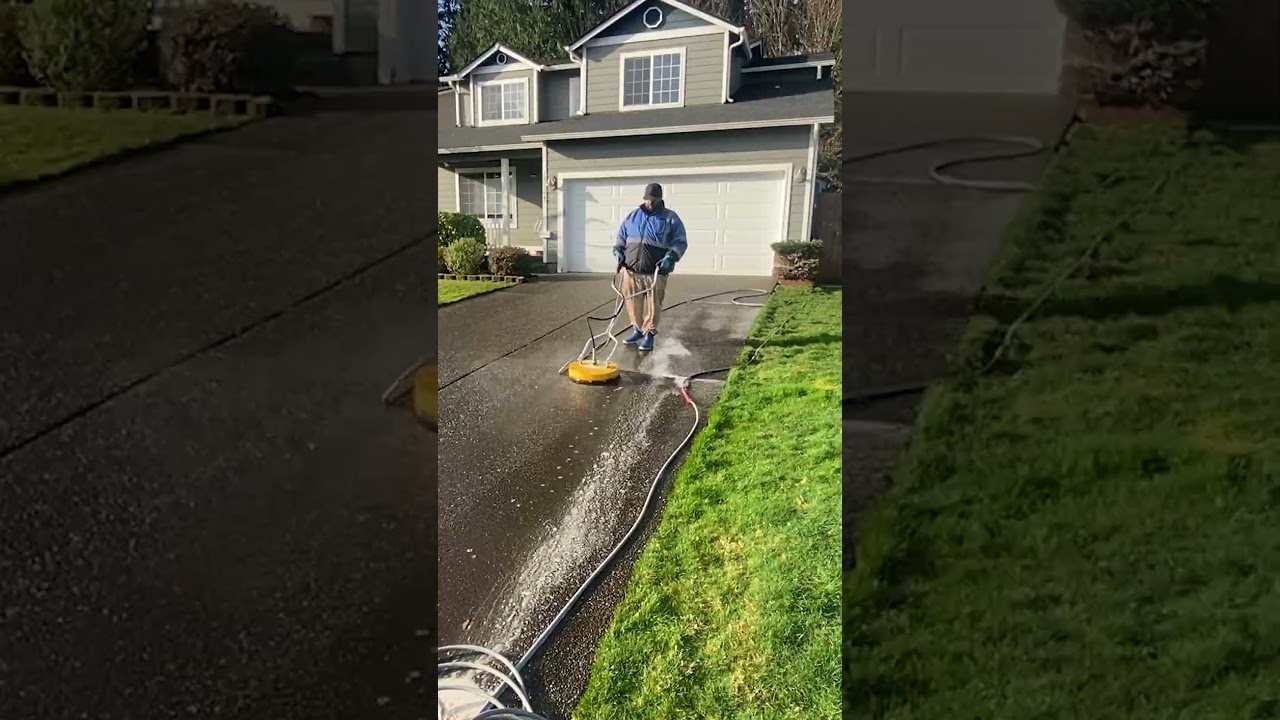 Step-by-step driveway cleaning