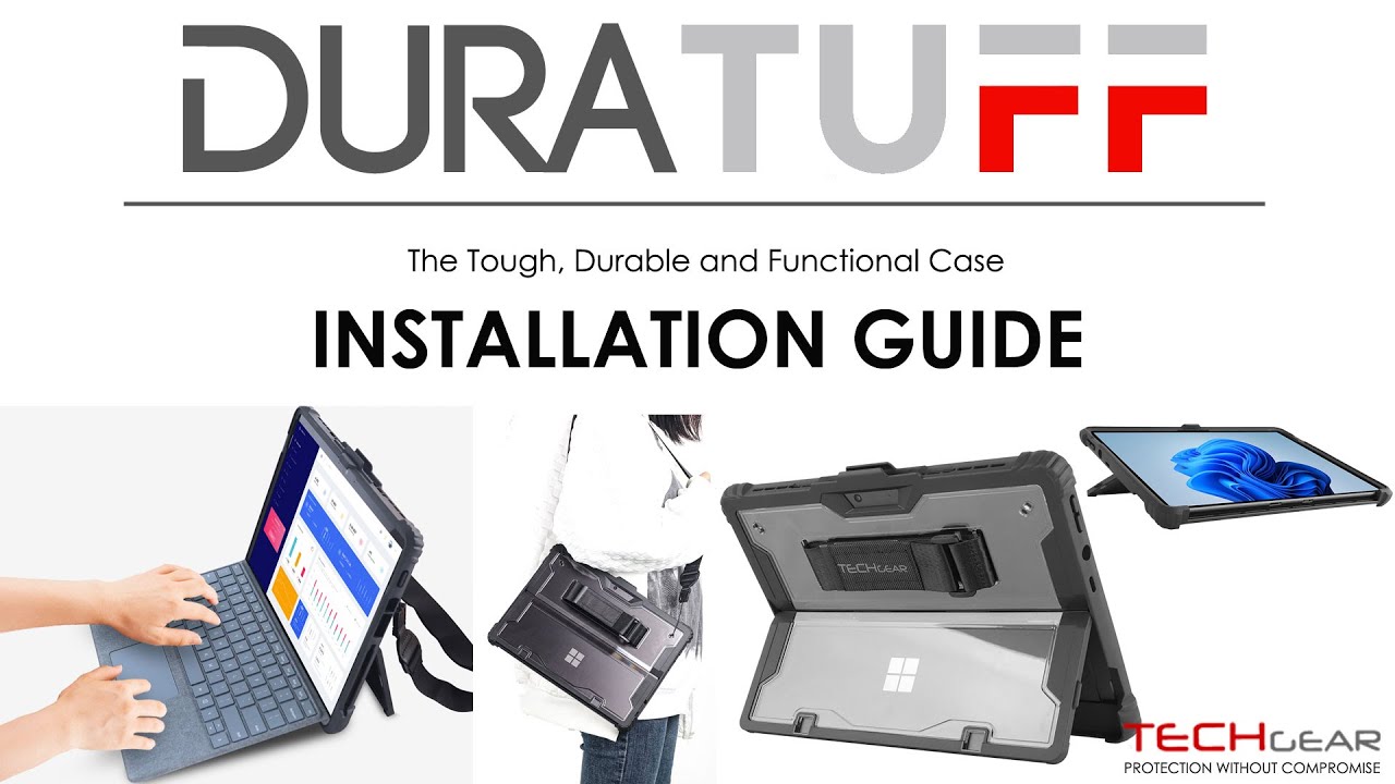 TECHGEAR DURATUFF Case Installation Guide - Microsoft Surface Pro 9 13