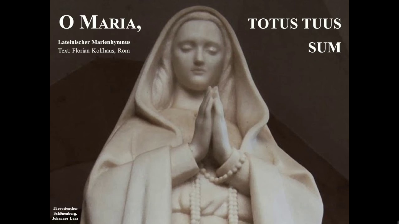 O Maria, totus tuus sum.