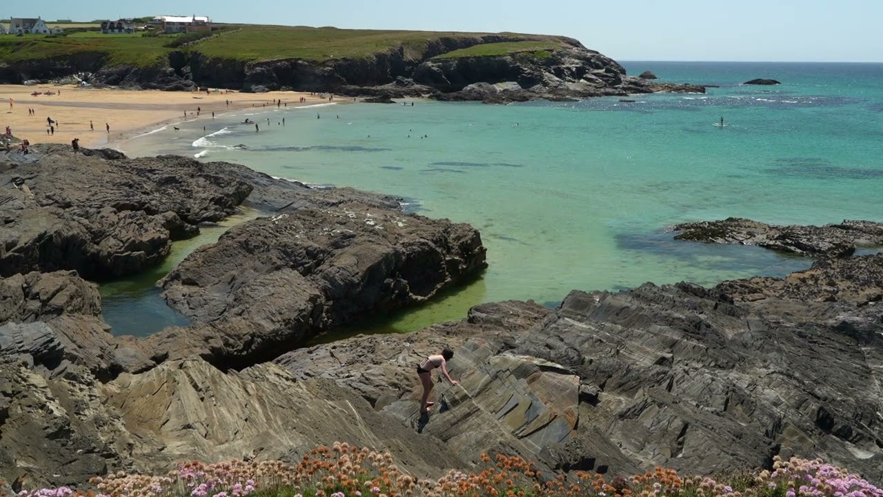Constantine Bay & Treyarnon Beach Scenery, Cornwall, UK