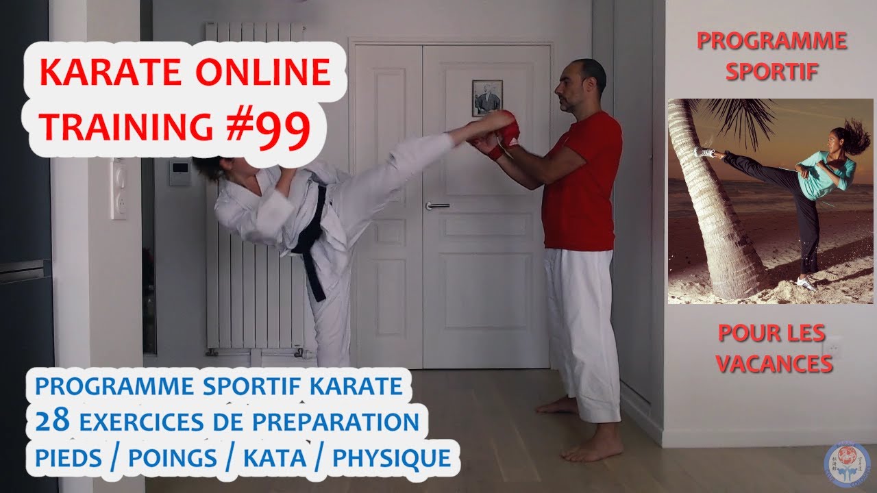 PROGRAMME SPORTIF KARATE - 28 EXERCICES DE PREPARATION POUR LA REPRISE 🥋 Karate Online Training #99
