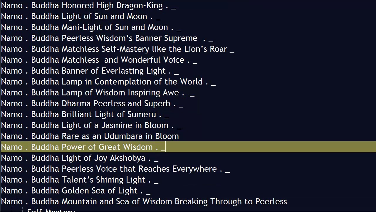 88 Buddhas Repentance (English)