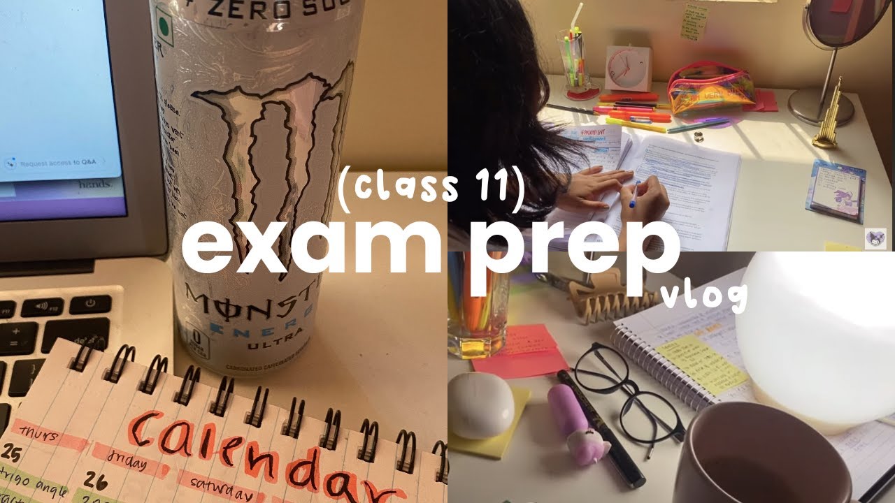 A WEEK BEFORE EXAMS in *INDIA* ˚⋆୨୧⋆˚ CLASS 11, lots of studying, coffee & note-taking