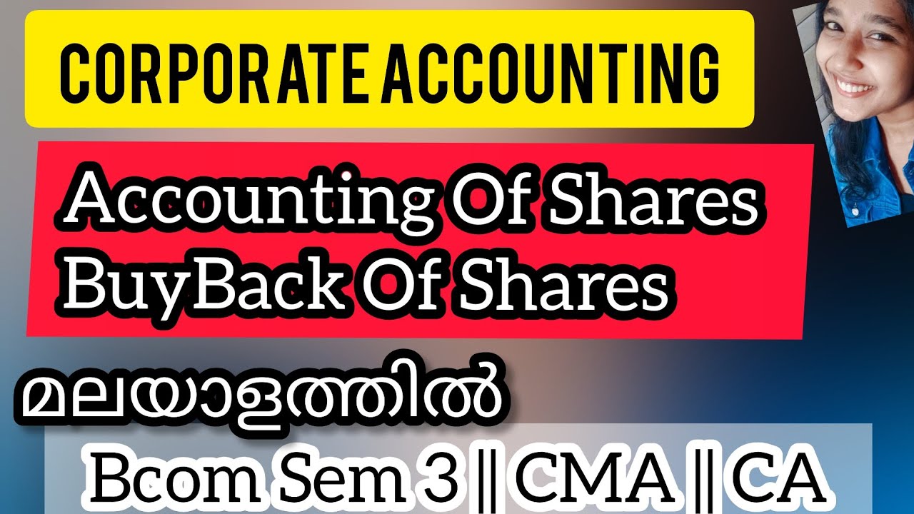 Buyback Of Shares || Accounting Of Shares|| Corporate Accounting || Commerce Companion