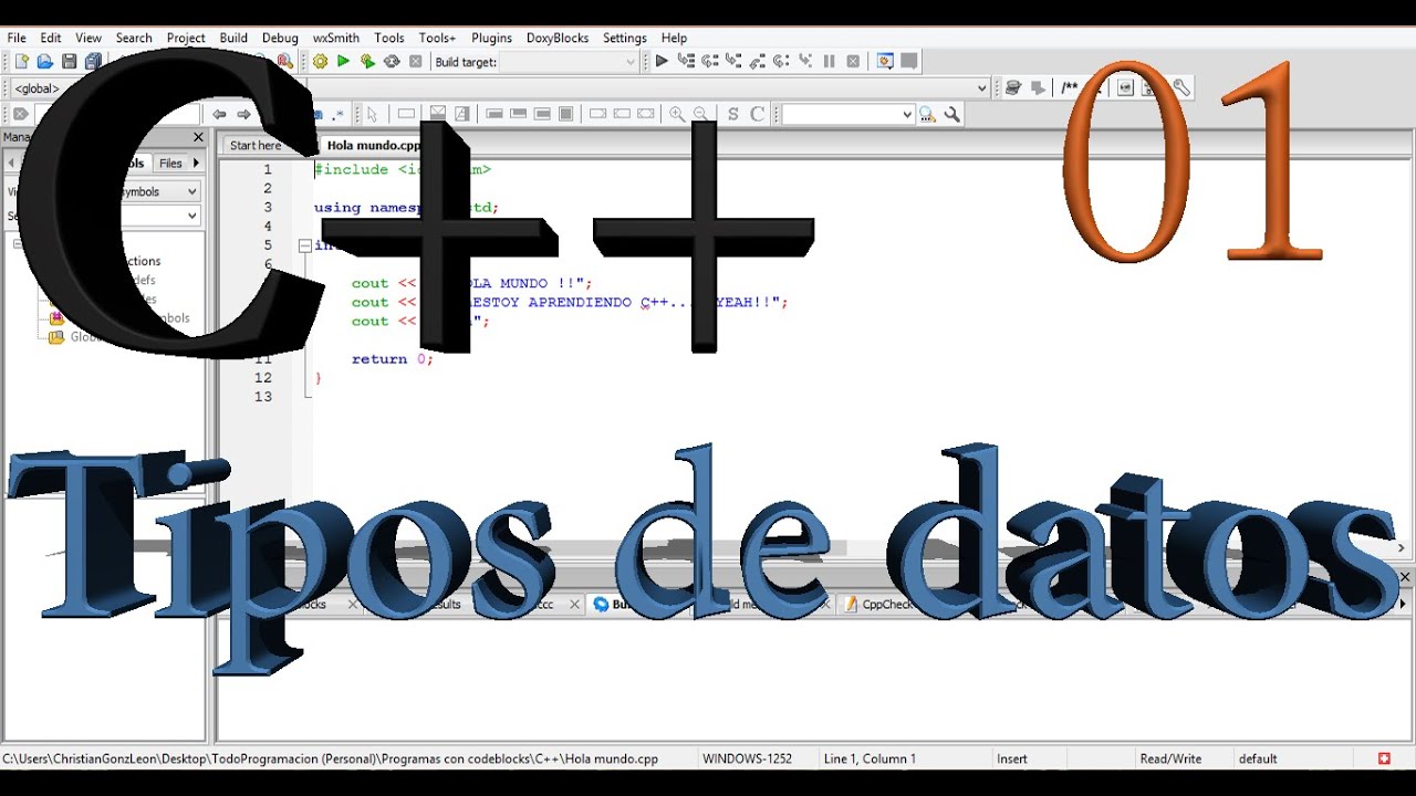 Programación en C++ 01 - Tipos de datos