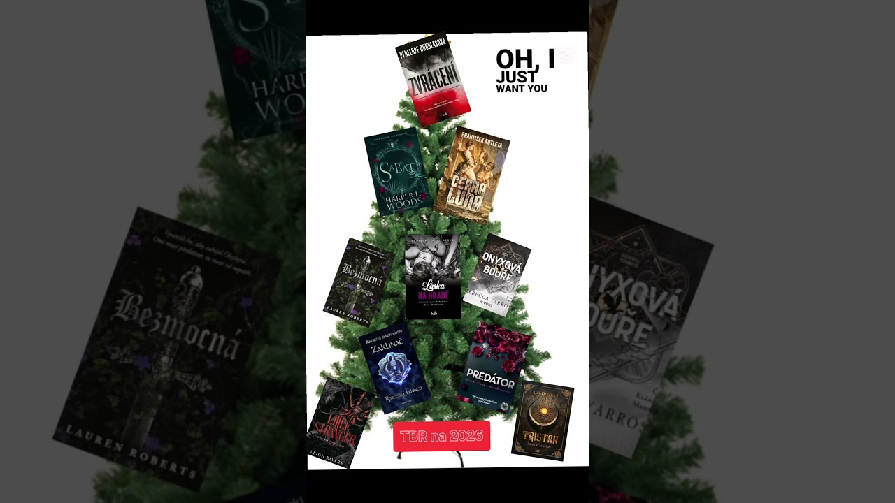 Strašně moc knih mám na TBR,  alespoň jsem si s nimi ozdobila virtuální stromeček... 🎄 