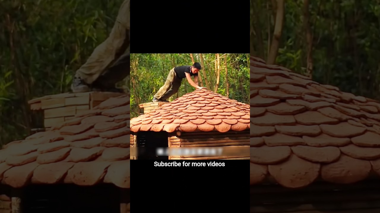 Building an Underground Survival House by Hand | Jungle Villa from Mud & Wood 🏕️#SurvivalHouse #hook