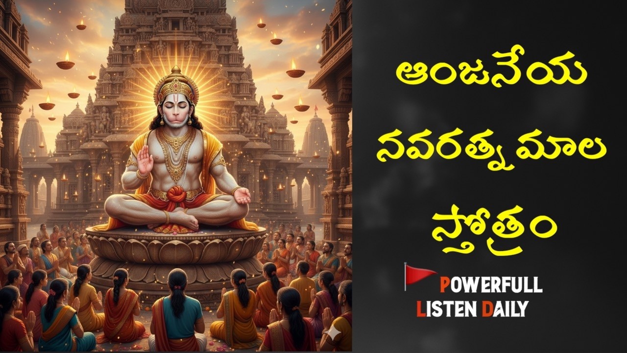 Anjaneya Navaratnamala Stotram Telugu 🔥 Powerful Hanuman Stotram | Listen Daily