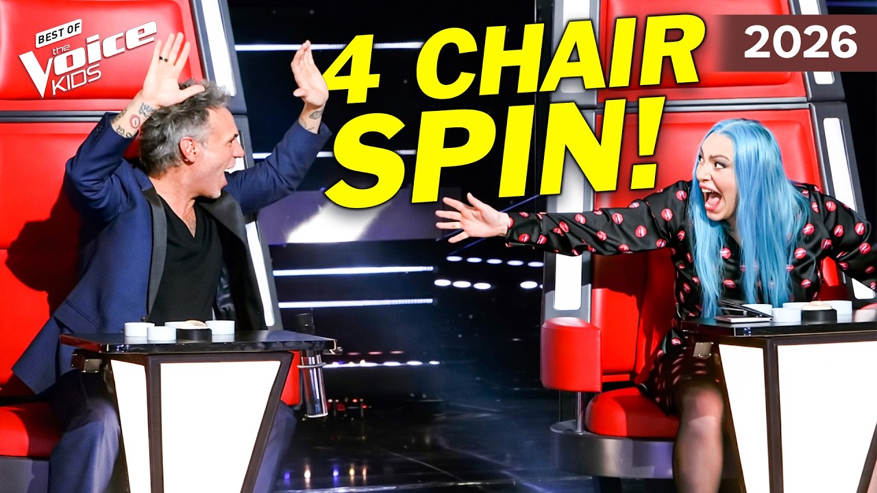 Every Coach's Dream: 4 Chair Spin from The Voice Kids Italy 2026