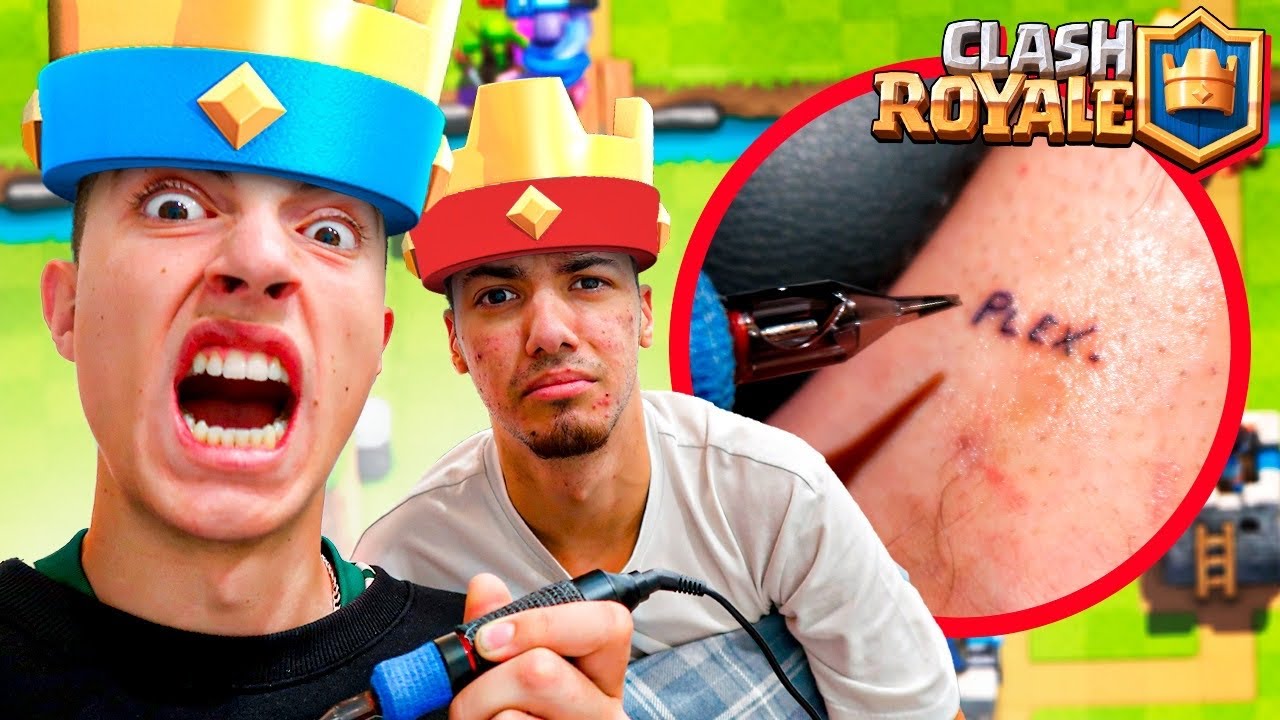 EL QUE PIERDA EL 1VS1 EN CLASH ROYALE SE TATÚA EL NOMBRE DEL OTRO!