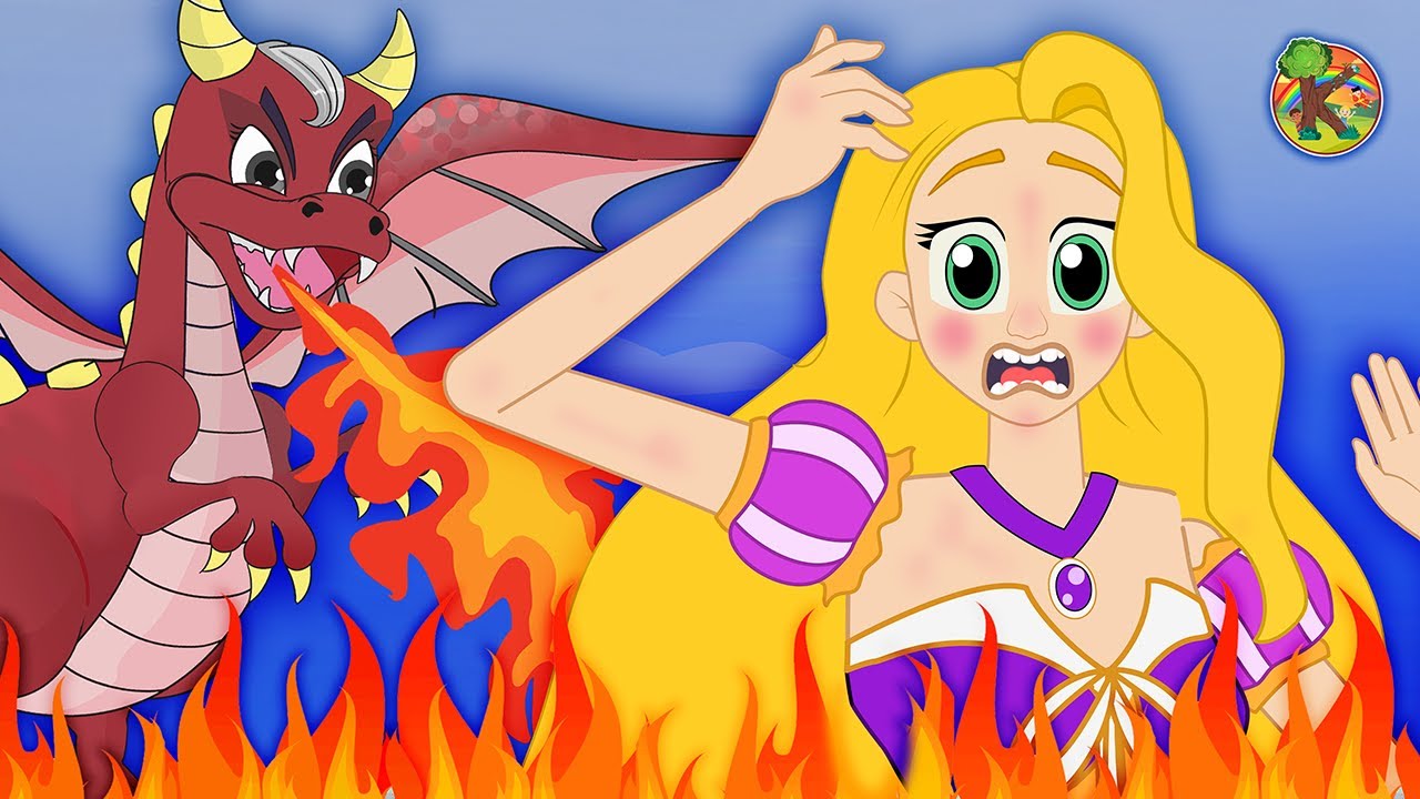 Il Drago Sta Cercando Di Bruciare Rapunzel! 🐉 🔥 🐲  👸🏼 | Fiabe e Storie | KONDOSAN
