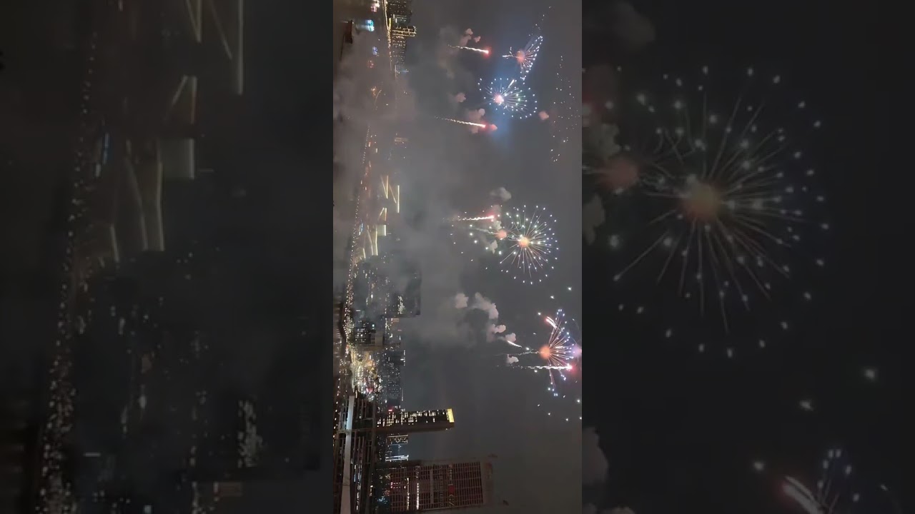 广州白鹅潭大年初一烟花汇演片段