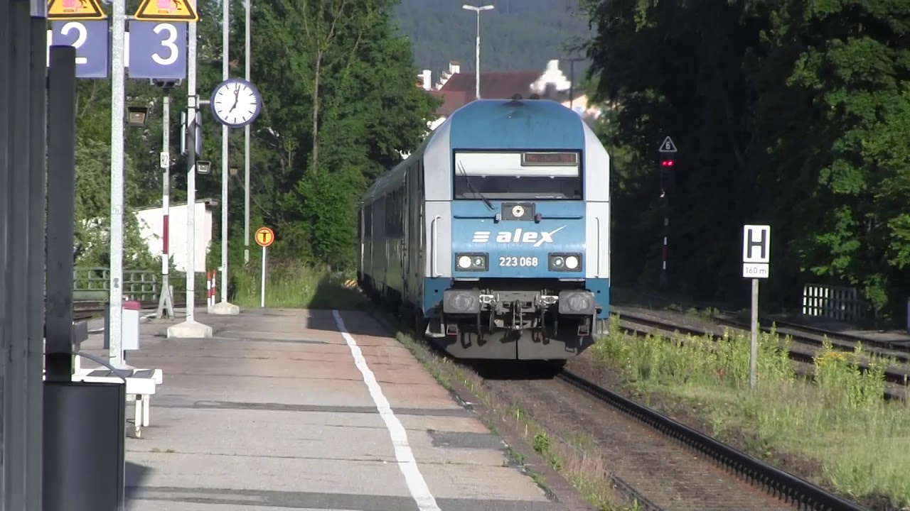 Bahnhof Cham (Oberpfalz) mit ALEX-Zügen 07.06.2019