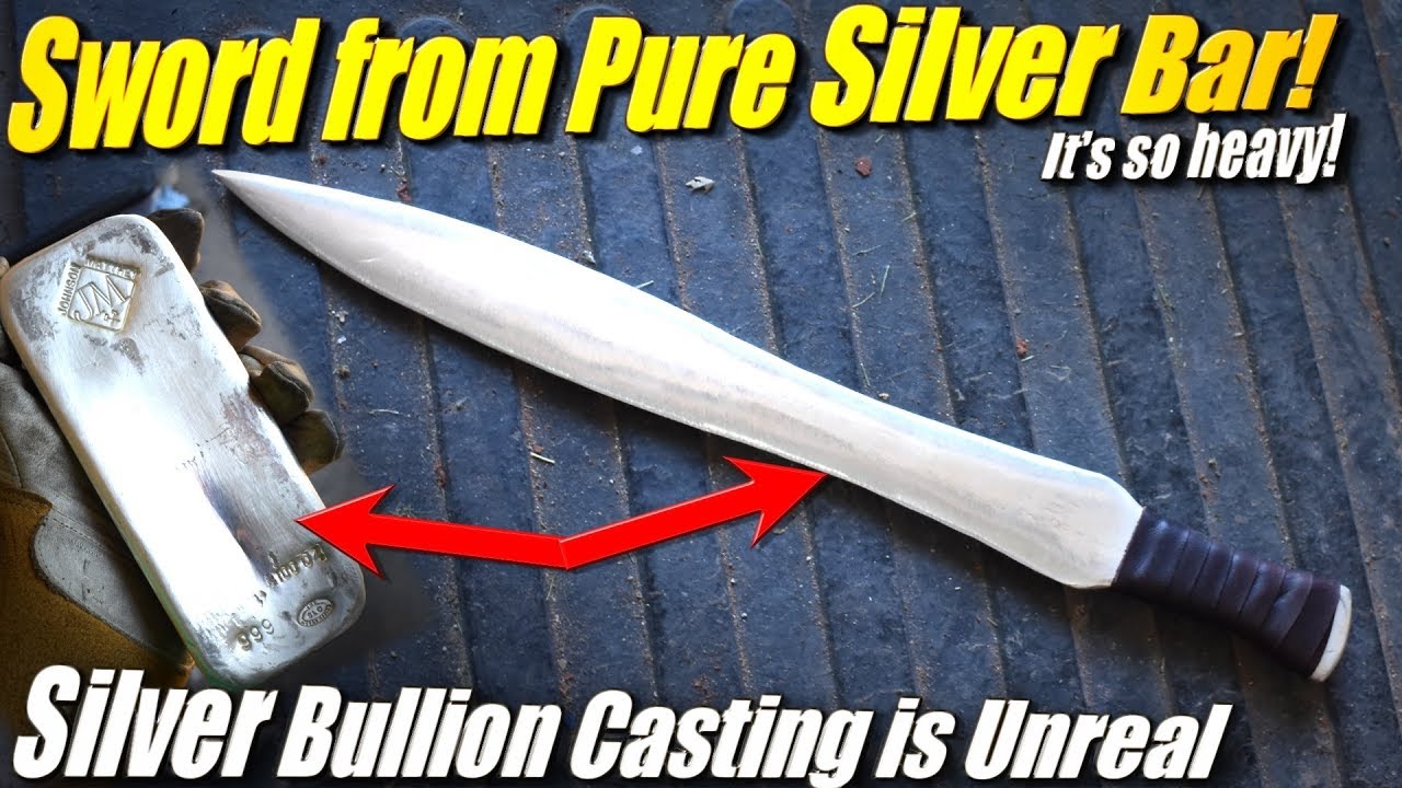 Casting a Pure Silver Sword from 999 Fine Silver Bullion