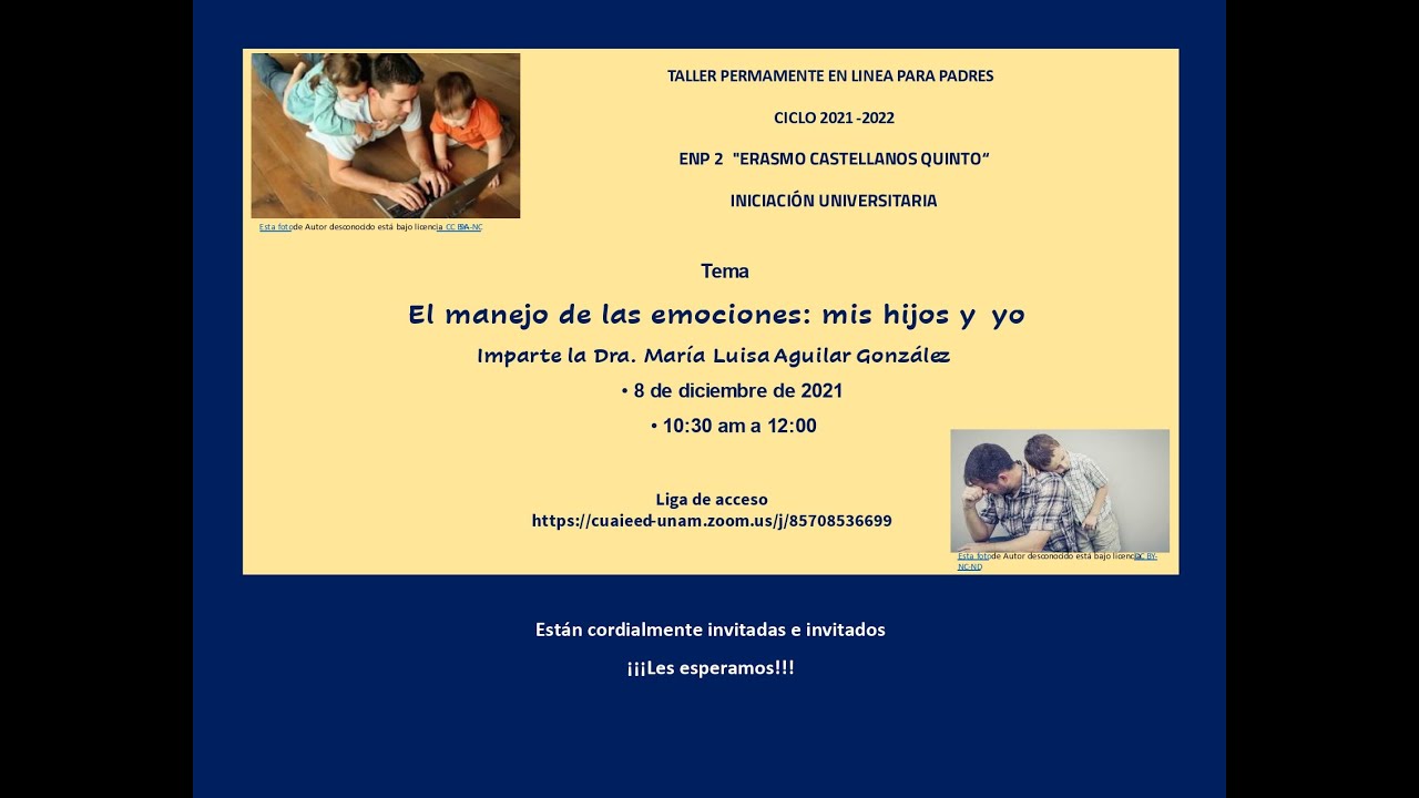 Escuela para padres | Sesión 1 | Manejo de las emociones: mis hijos y yo