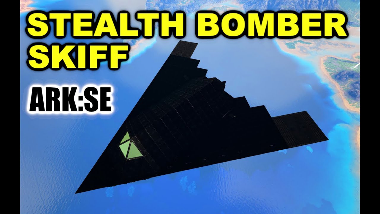 Ark:SE -  Stealth Bomber Plane on a Skiff