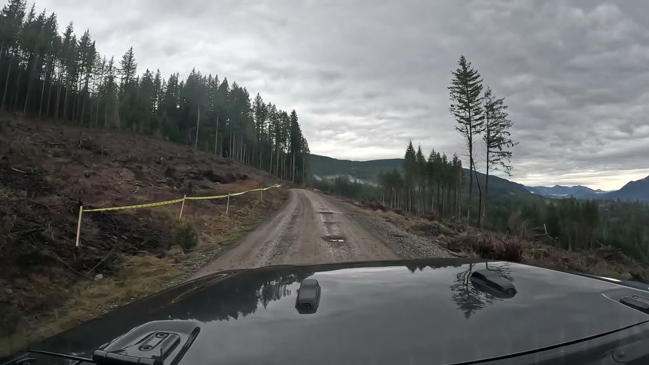 OffRoading Trail near Mt Rainier, Jeep Wrangler POV