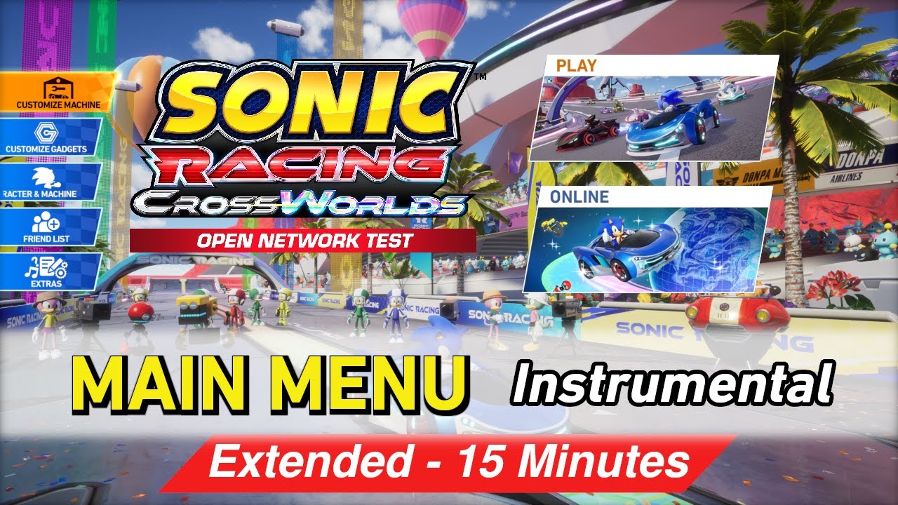 Title Screen / Main Menu Extended - Sonic Racing CrossWorlds OST