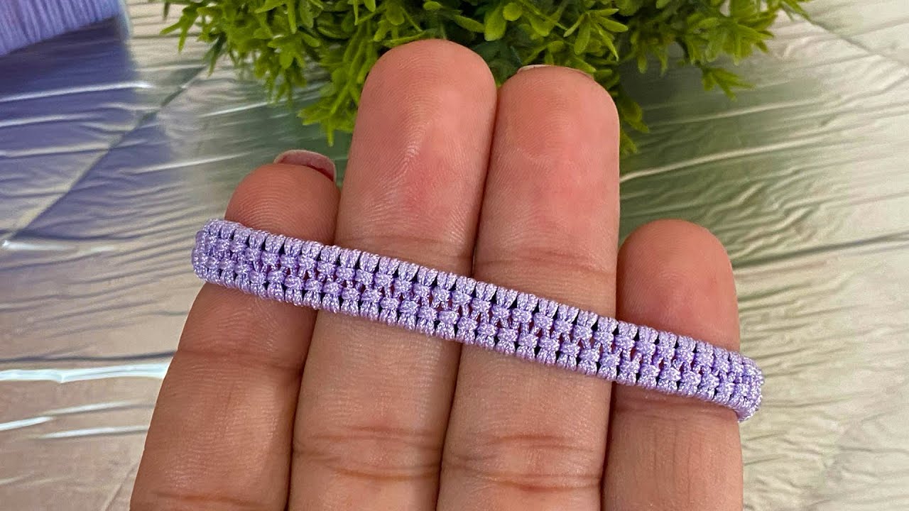 💜PULSERA MACRAME F&Aacute;CIL Y R&Aacute;PIDA DE HACER//BRACELET