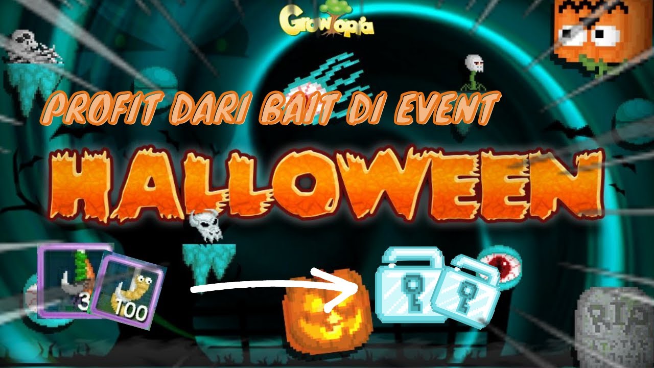HALLOWEEN!! DROP A BAIT TO GROWGANOTH IT IS PROFIT?? GROWTOPIA #ProfitOrNot