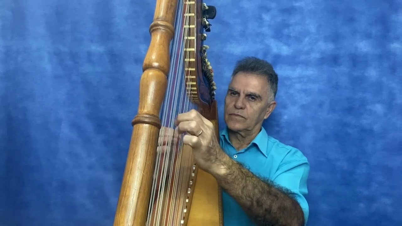Estrelinha música sertaneja de Di paullo e Paulino tocado em harpa paraguaia por Olivino Silva