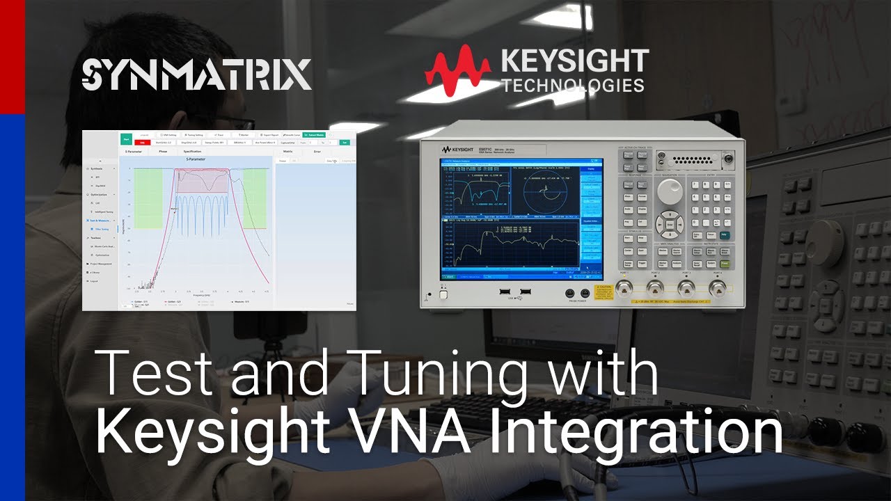 Tuning a Bandpass Filter in Real-time using a Keysight VNA
