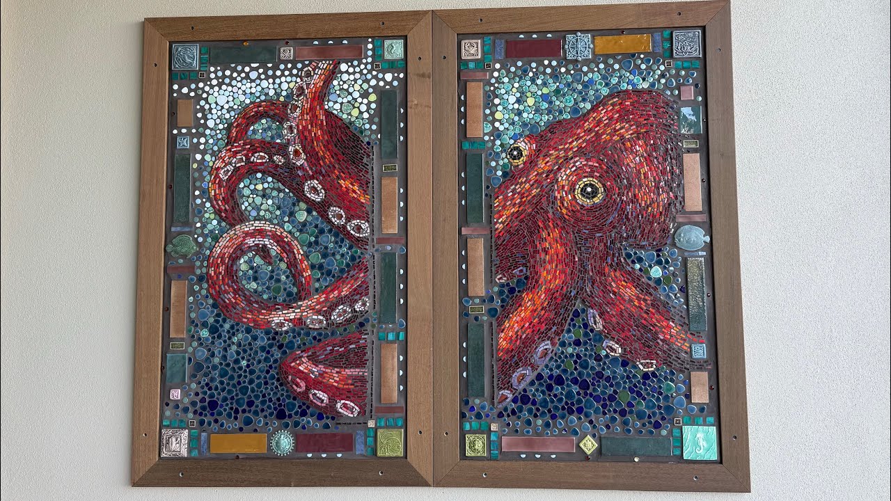 Octopus Mosaic with Italian Smalti and @whistlingfrogtile9967 tiles