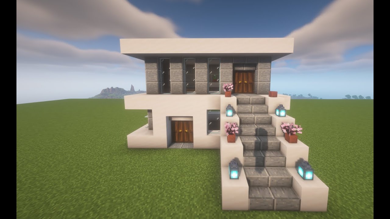Tutorial to Build a Large Modern House (Easy) #12 | Minecraft