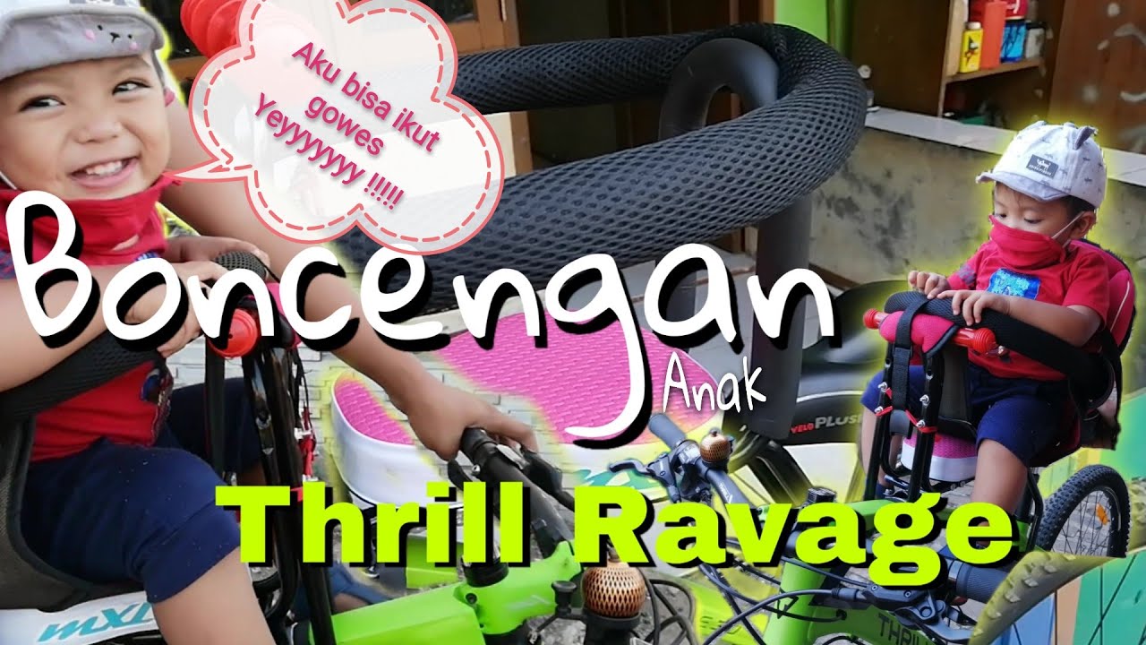 Bayi bisa ikut gowes. Boncengan anak sepeda mtb thrill ravage