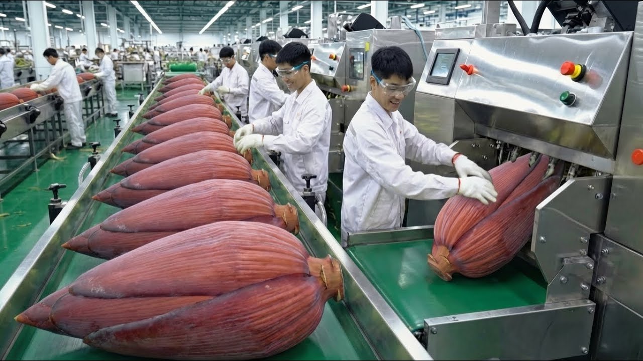 Inside a High Tech banana blossom Factory You’ve Never Seen Before