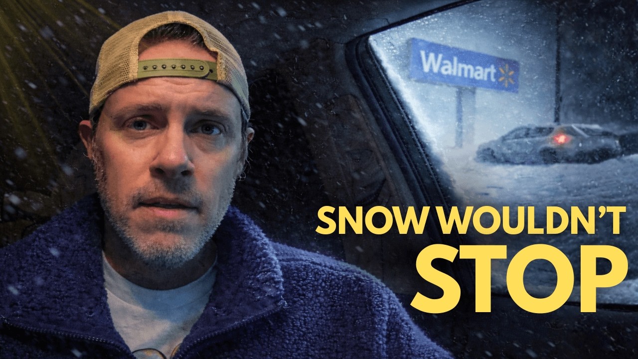 I Car Camped Alone in a MONSTER Blizzard at Walmart