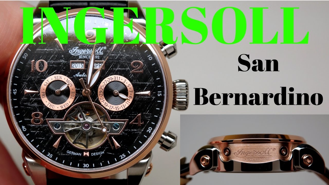 (4K) INGERSOLL SAN BERNARDINO MEN'S WATCH REVIEW MODEL: IN4514RBK